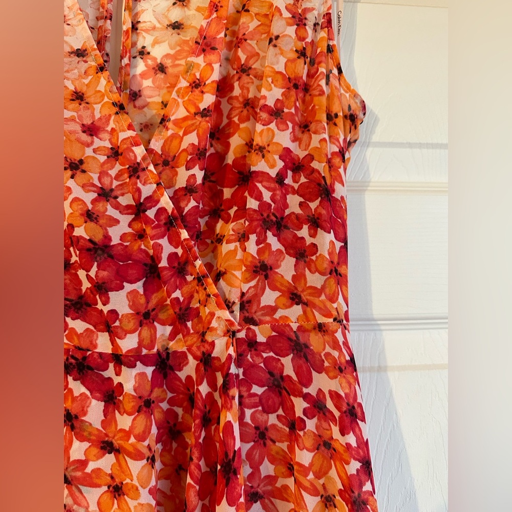 Calvin Klein Floral Midi Dress Size 6 - Picture 3 of 6